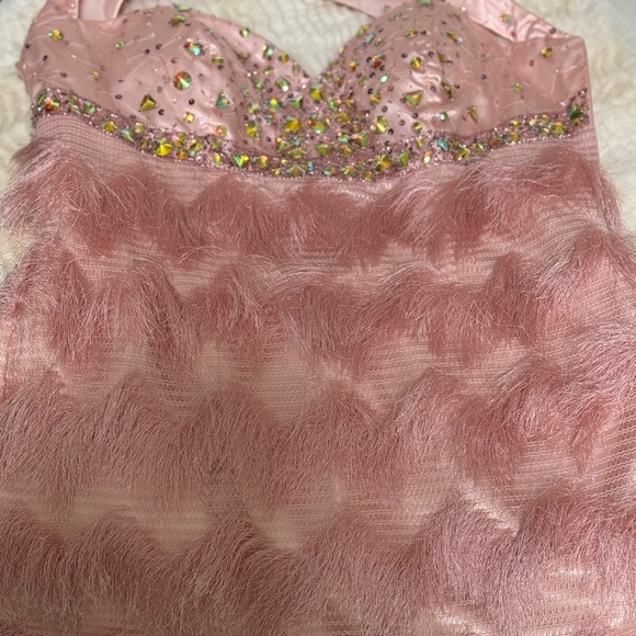 MNM Couture Formal Short Beaded Fringe Dress - Picture 4 of 16